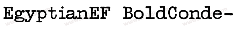 EgyptianEF BoldConde字体转换